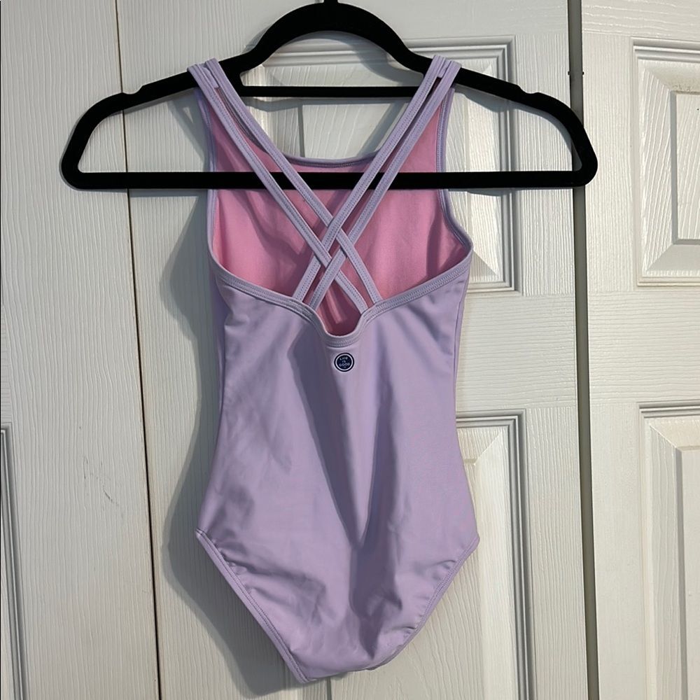 LIFE IS GOOD Girl's Size 7 Purple Swimsuit Heart Seashells Beach Pool Swim - Picture 4 of 5
